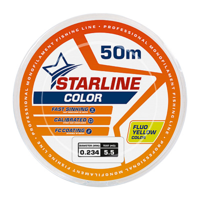 Леска Iam Starline 50m fluo-yellow (0,234, 5,5kg)