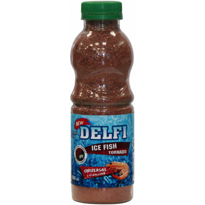 Прикормка Delfi Ice Fish Tornado (универсальная креветка красная БЛЕСТКИ)