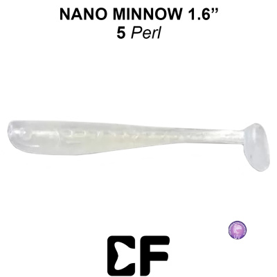 Виброхвост CF Nano Minnow 1.6" (6-40-5-1 UV pearl Анис)