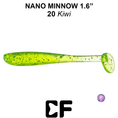 Виброхвост CF Nano Minnow 1.6" (6-40-20-4 UV kiwi Креветка)
