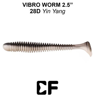 Виброхвост CF Vibro Worm 2.5" (81-65-28d-6 yin yang Кальмар)