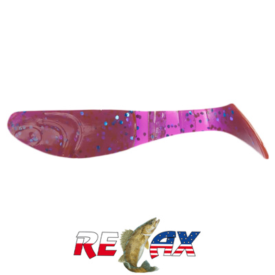 Виброхвост Relax Kopyto 3.0" Standart (S175 crawfish-blue glitter)