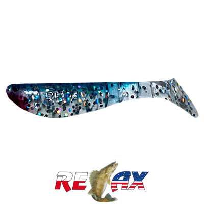 Виброхвост Relax Kopyto 2.5" Standart (S085 blue clear hologram)