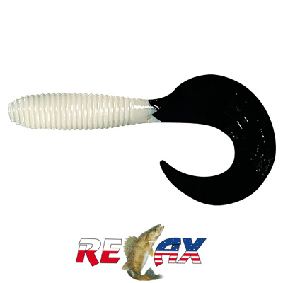 Твистер Relax 4.0" Standart (TS050 black white)
