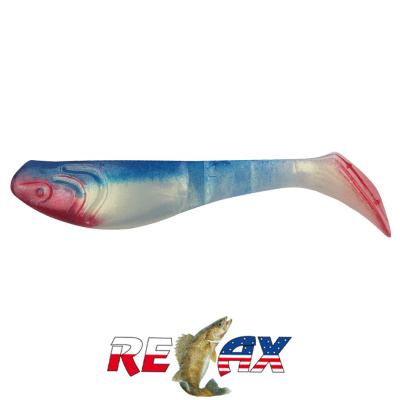 Виброхвост Relax Kopyto 3.0" Standart (S028R blue gold pearl-silver glitter)