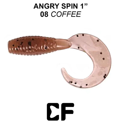Твистер CF Angri Spin 1.0" (20-25-8-6 coffee Кальмар)