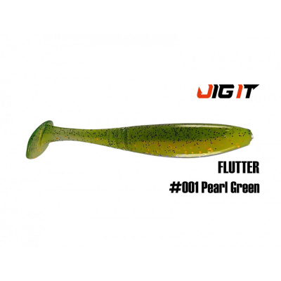 Виброхвост Jig It Flutter 4.4 Squid (001 pearl green)