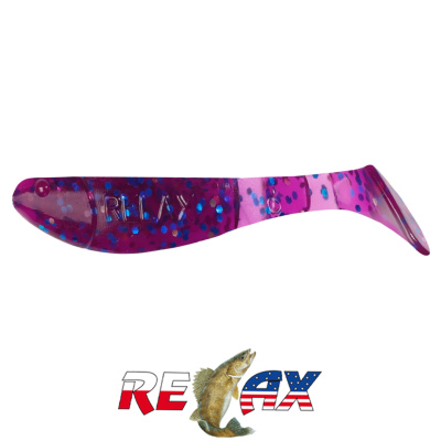 Виброхвост Relax Kopyto 2.5" Standart (S225 electric blue-blue glitter)