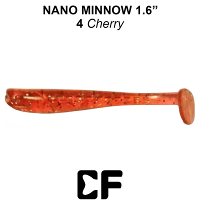 Виброхвост CF Nano Minnow 1.6" (6-40-4-1 cherry Анис)
