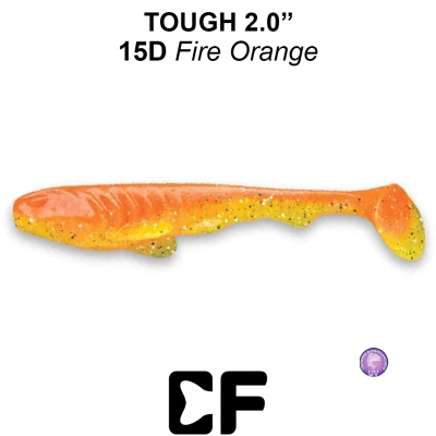 Виброхвост CF Tough 2.0" (71-50-15d-6 UV fire orange Кальмар)