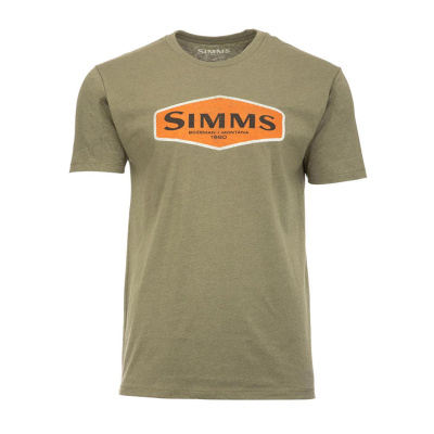 Футболка Simms Logo Frame T-Shirt (Military Heather, L)