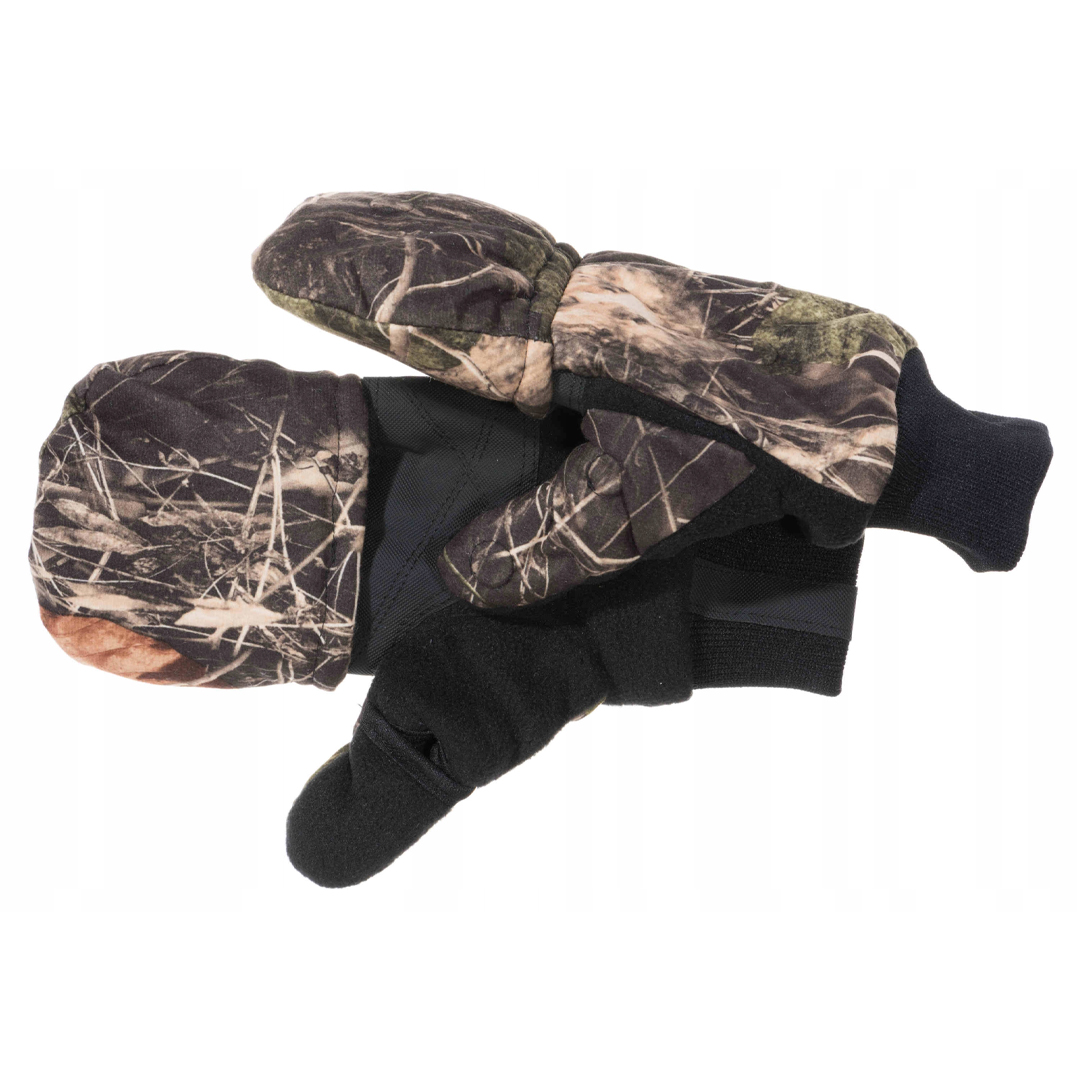 Перчатки-варежки бп флис, кож.вставки, водооталкив.ткань на магните 01