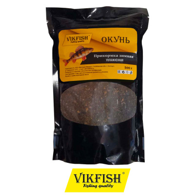 Прикормка Vikfish зимняя увлажненная  500гр. (окунь зеленый рыбный)