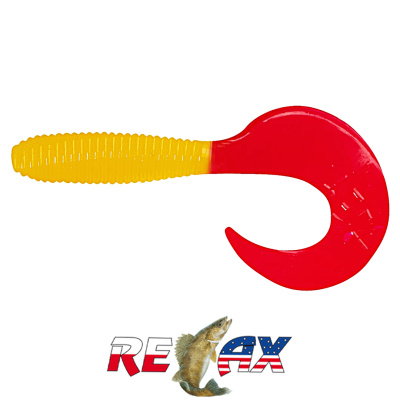 Твистер Relax 4.0" Standart (TS052 red yellow)