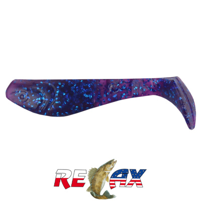 Виброхвост Relax Kopyto 3.0" Standart (S225 electric blue-blue glitter)