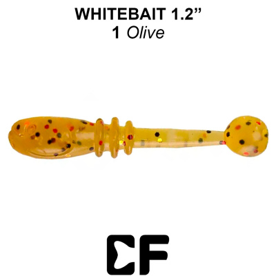 Слаг CF Whitebait 1.2" (84-30-1-6 olive Кальмар)