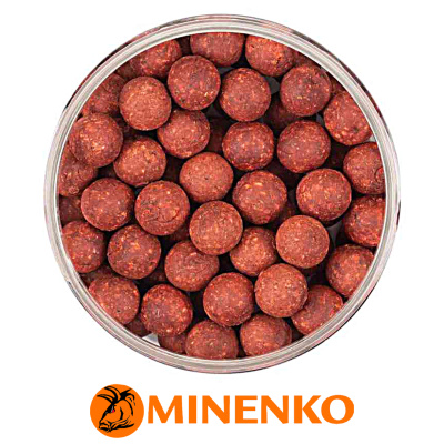 Бойлы Minenko Soluble пылящие насадочные 14мм (Crab & Chilli (краб и перец чили))