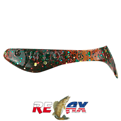Виброхвост Relax Kopyto 1.0" Standart (S369 motor oil-multi glitter)