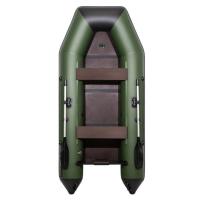 Лодка Аква Моторная 3200 Слань книжка киль зеленый черный 00