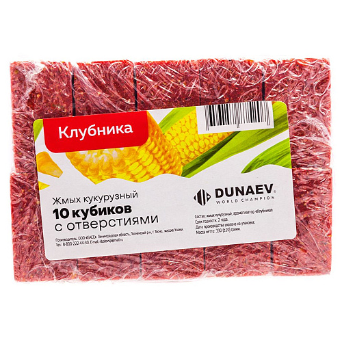 Прикормка Dunaev Жмых Кукурузный Клубника