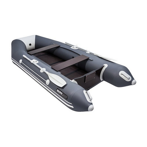 Лодка Аква Моторная 2900 Слань книжка киль графит светло серый 03