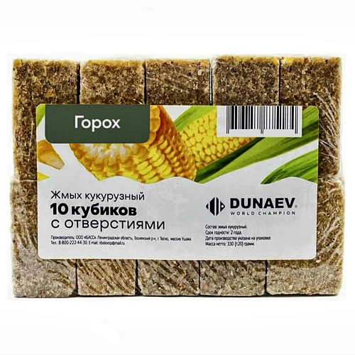 Прикормка Dunaev Жмых Кукурузный Горох
