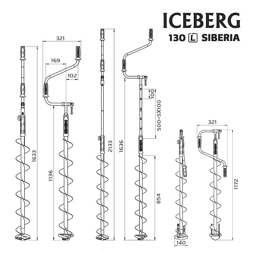 Ледобур Тонар Iceberg Siberia левое вращение 10
