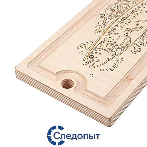 Доска разделочная Следопыт с прищепкой для рыбы, с фаской 03