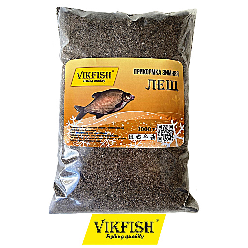 Прикормка Vikfish зимняя лещь анис ваниль чёрный