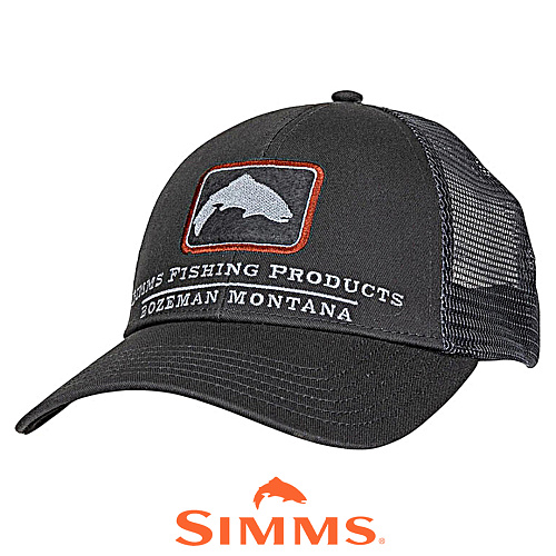Кепка Simms Trout Icon Trucker Carbon 00