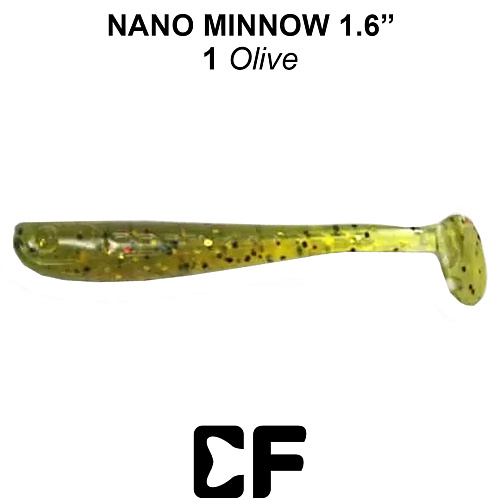 Виброхвост Crazy Fish Nano Minnow 1.6 01 0