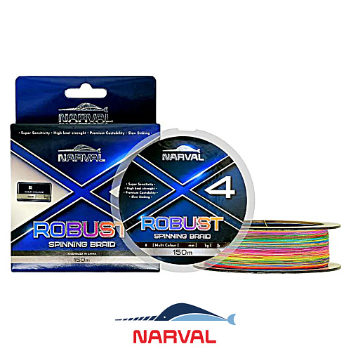 Шнур Narval Fishing Robust X4 PE 150м multicolour 02