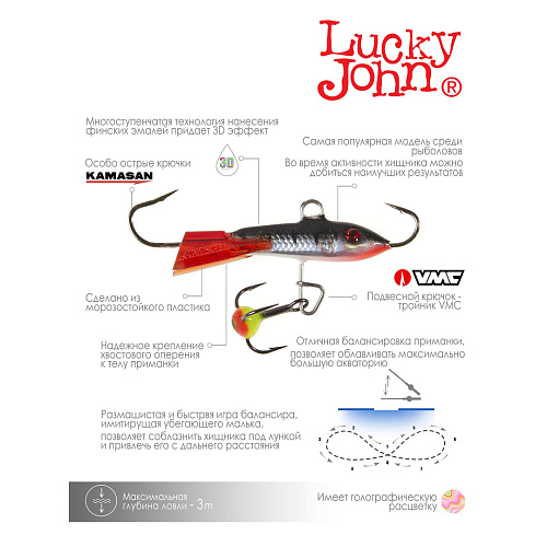 Балансиры lucky John Classic 3+тр блистер 01