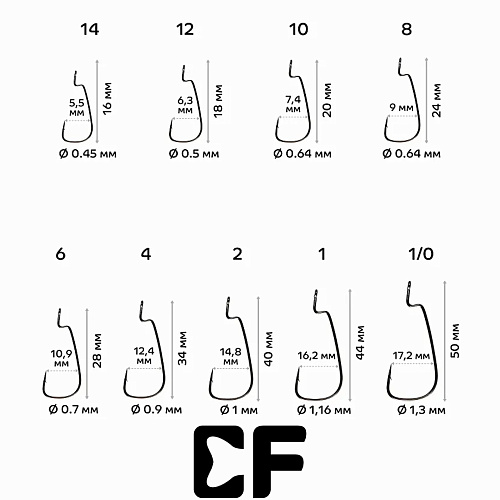 Офсетный крючок CF Offset joint hook  01