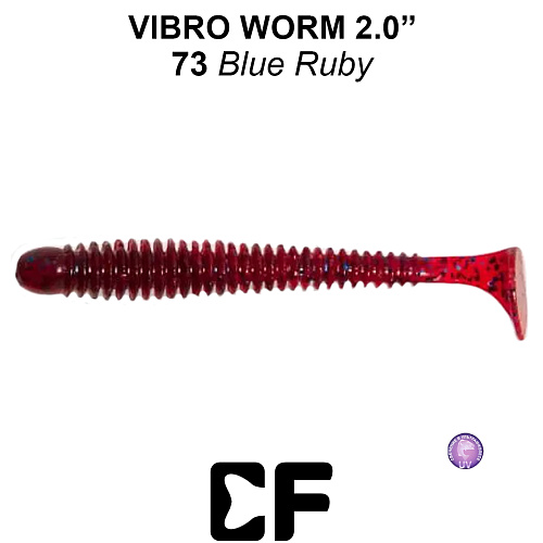 Виброхвост Crazy Fish Vibro Worm 2.0 73 0