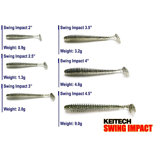 Виброхвост Keitech Swing Impact 3.0 01