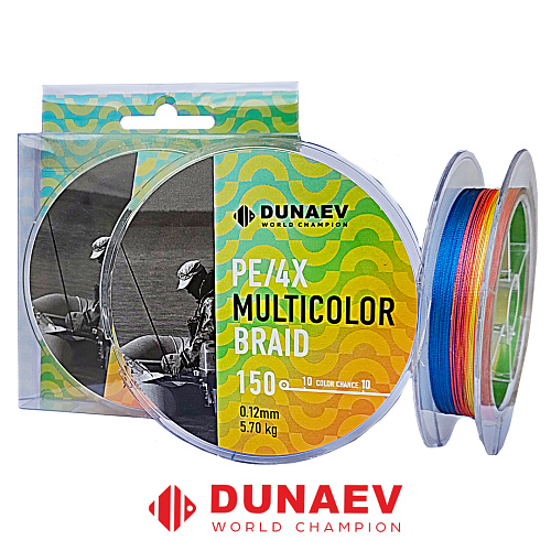 Шнур Dunaev Braid PEx4 Multicolor 150м 02