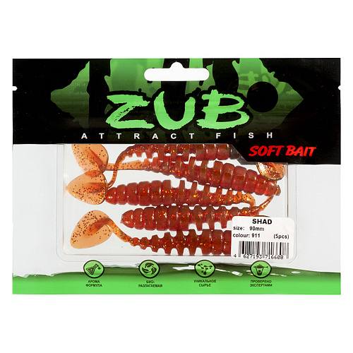 Виброхвост ZUB Shad 3,0-4,0 911 01