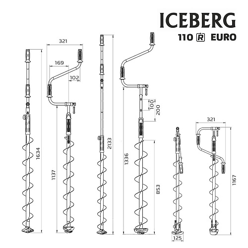 Ледобур Тонар Iceberg Evro правое вращение 09