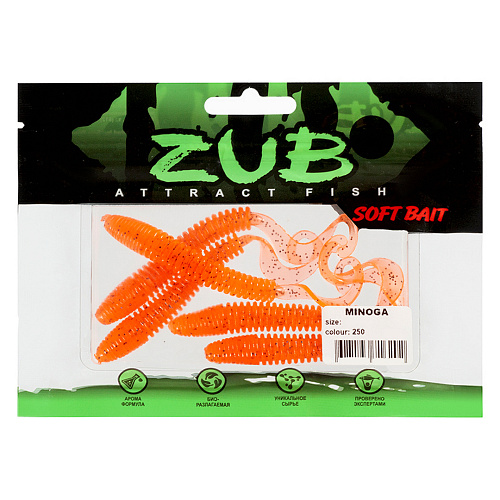 Твистер ZUB Minogа 3.0-4.0 250 01