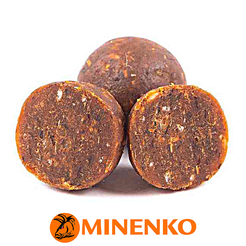 Бойлы Minenko Soluble пылящие насадочные 14мм (Mandarine) 04