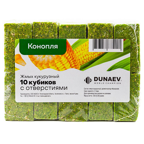 Прикормка Dunaev Жмых Кукурузный Конопля