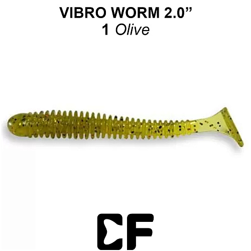 Виброхвост Crazy Fish Vibro Worm 2.0 01 0