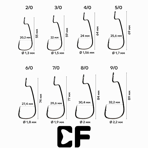 Офсетный крючок CF Offset joint hook  02