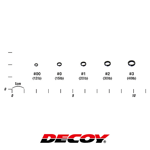Кольцо заводное Decoy Split Ring (Black) 02