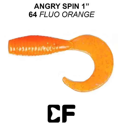 Твистер Crazy Fish Angri Spin 1.0 64 6 0