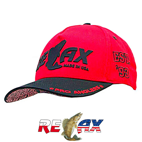 Фирменная кепка Relax (красно-черная) 00