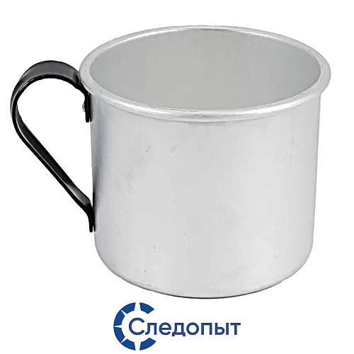 Кружка Следопыт туристическая алюминиевая черная ручка 00