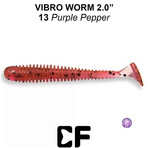 Виброхвост Crazy Fish Vibro Worm 2.0 13 0