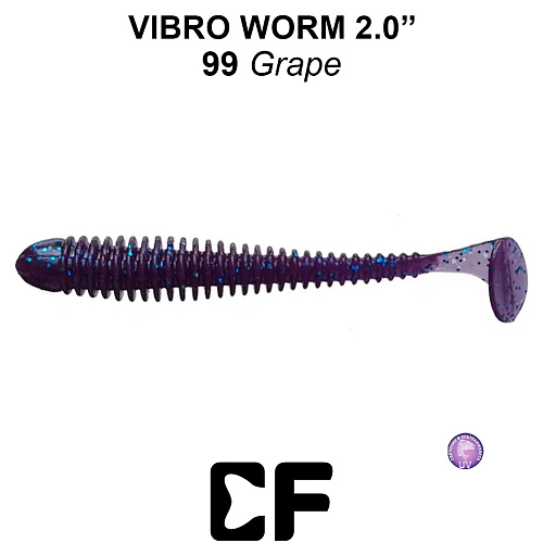 Виброхвост Crazy Fish Vibro Worm 2.0 99 0